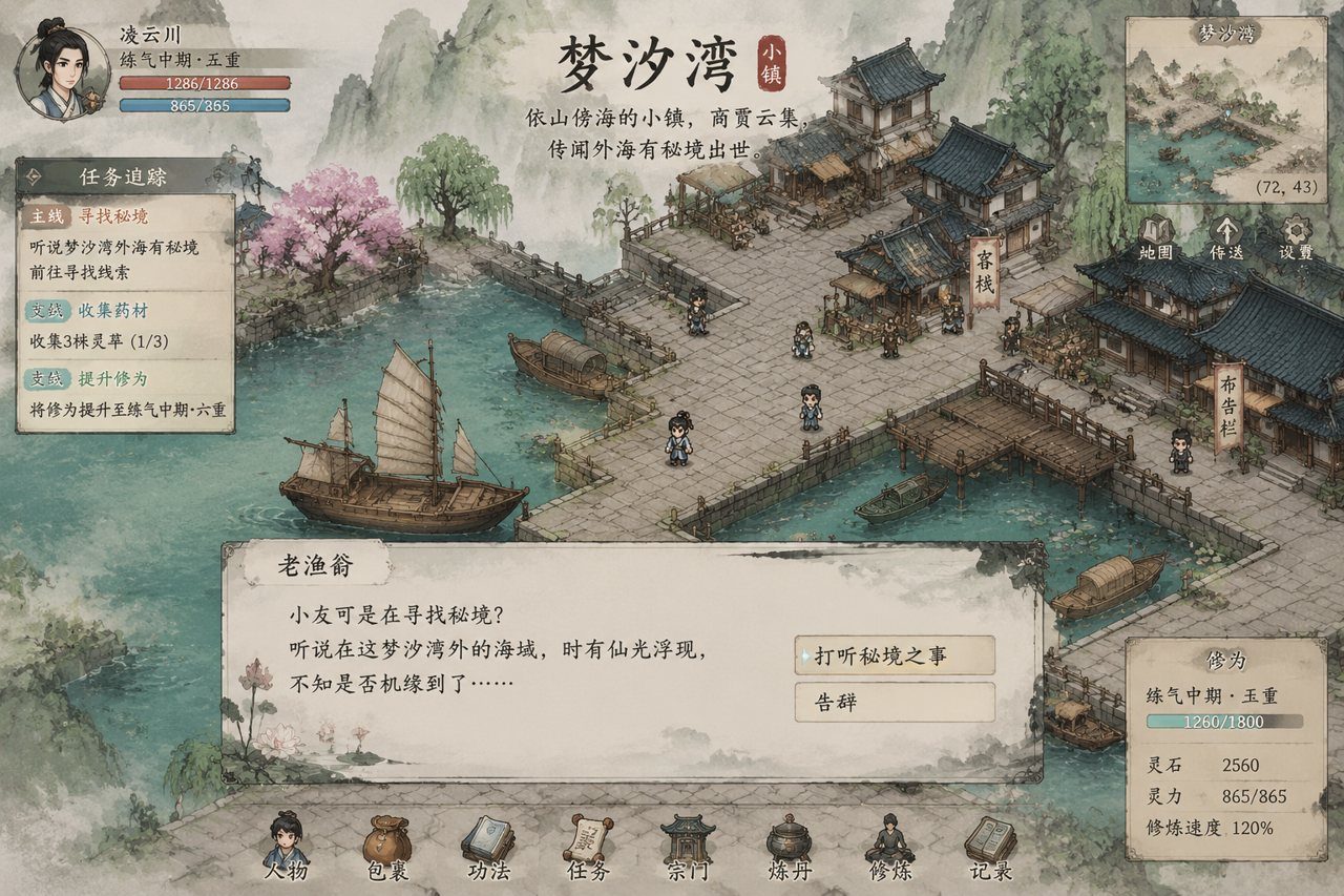 谪仙索欢录 探索玩法 场景图